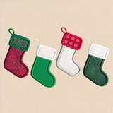 Deck the Halls Christmas Stocking Border (Applique)