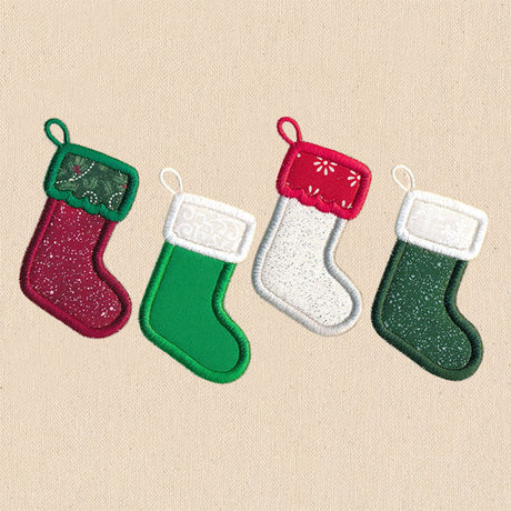 Deck the Halls Christmas Stocking Border (Applique)