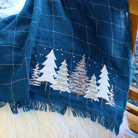 Layers of Texture Winter Tree Border (Applique)