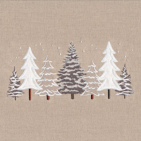 Layers of Texture Winter Tree Border (Applique)