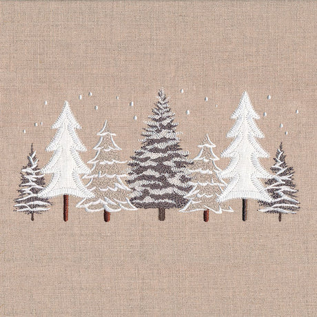 Layers of Texture Winter Tree Border (Applique)