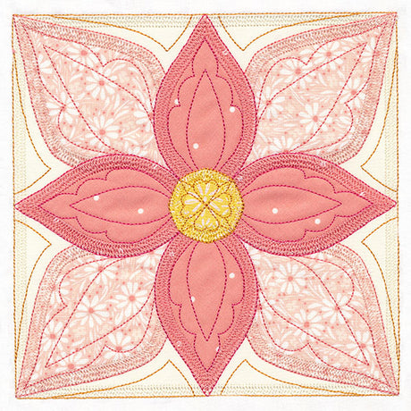 Flowers in Bloom Quilt Block 3 (In-the-Hoop)