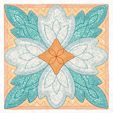 Flowers in Bloom Quilt Block 4 (In-the-Hoop)