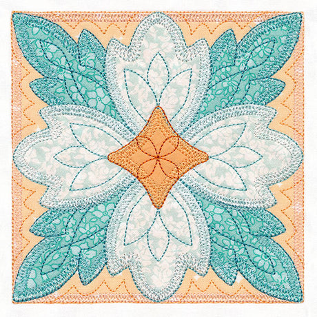 Flowers in Bloom Quilt Block 4 (In-the-Hoop)