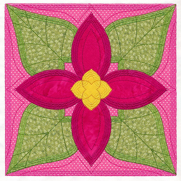 Flowers in Bloom Quilt Block 5 (In-the-Hoop)