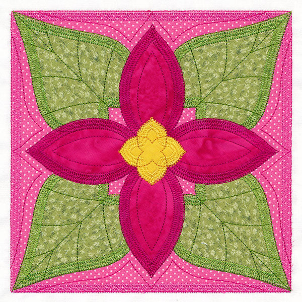 Flowers in Bloom Quilt Block 5 (In-the-Hoop)