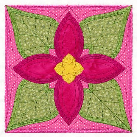 Flowers in Bloom Quilt Block 5 (In-the-Hoop)