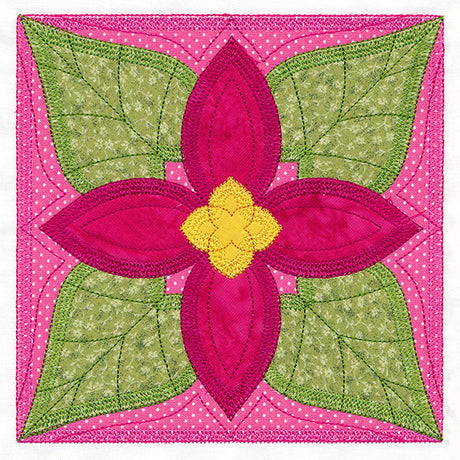 Flowers in Bloom Quilt Block 5 (In-the-Hoop)