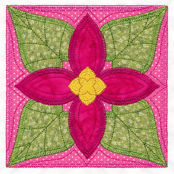 Flowers in Bloom Quilt Block 5 (In-the-Hoop)