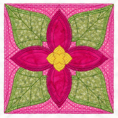 Flowers in Bloom Quilt Block 5 (In-the-Hoop)