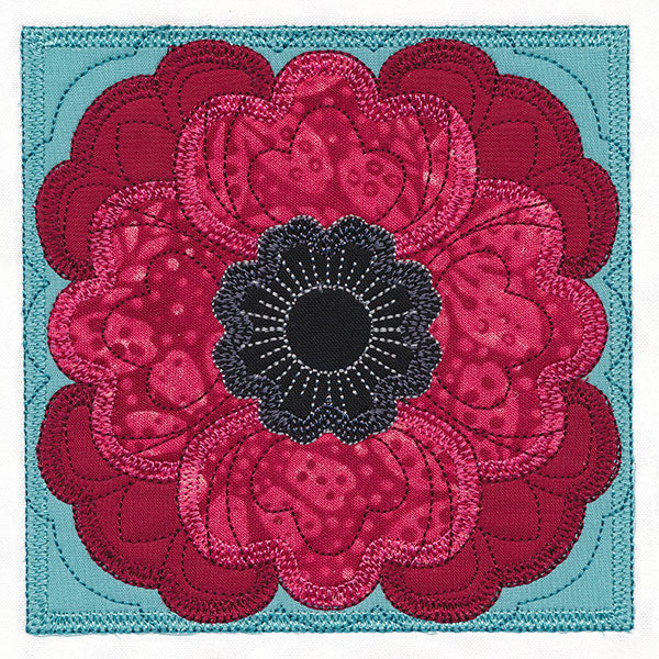Flowers in Bloom Quilt Block 6 (In-the-Hoop)