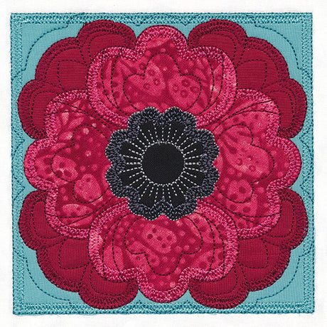 Flowers in Bloom Quilt Block 6 (In-the-Hoop)