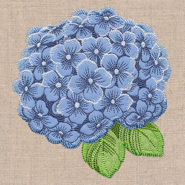 In Full Bloom Hydrangea (Heirloom Applique)