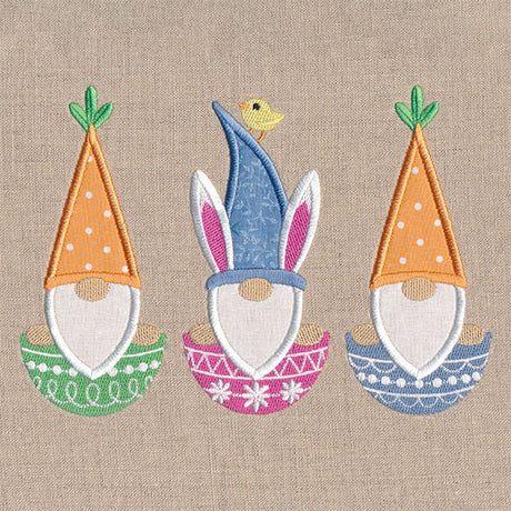 Easter Charms Gnome Trio (Applique)