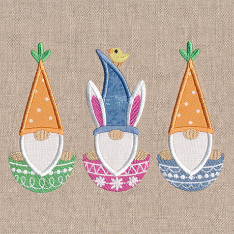 Easter Charms Gnome Trio (Applique)