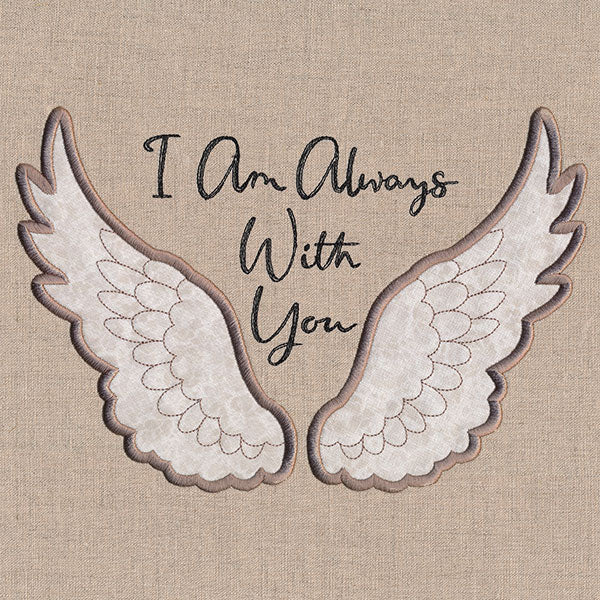 I Am Always With You Angel Wings (Applique)