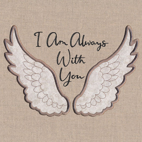 I Am Always With You Angel Wings (Applique)