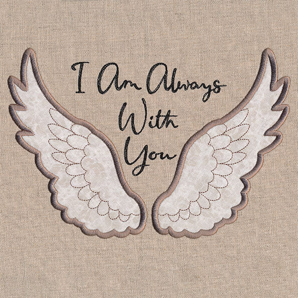 I Am Always With You Angel Wings (Applique)
