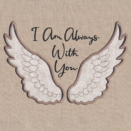 I Am Always With You Angel Wings (Applique)