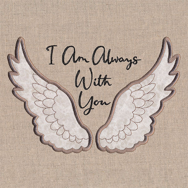 I Am Always With You Angel Wings (Applique)