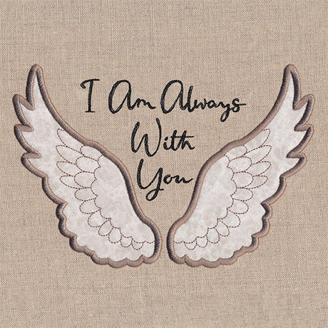 I Am Always With You Angel Wings (Applique)