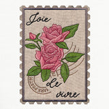 Joie de Vivre Rose Bouquet Stamp (Applique)