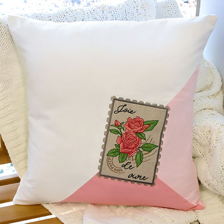 Joie de Vivre Rose Bouquet Stamp (Applique)