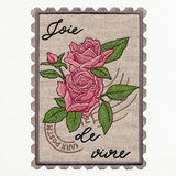 Joie de Vivre Rose Bouquet Stamp (Applique)