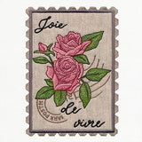 Joie de Vivre Rose Bouquet Stamp (Applique)