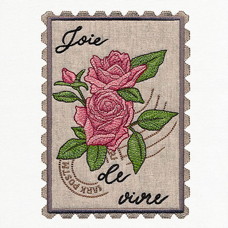 Joie de Vivre Rose Bouquet Stamp (Applique)