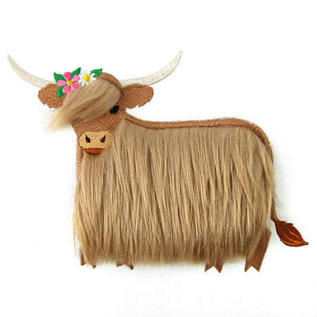Fluffy and Fabulous Highland Cow (Applique)