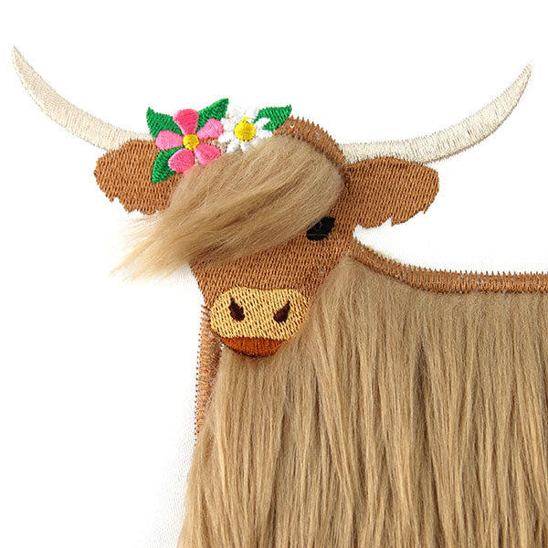 Fluffy and Fabulous Highland Cow (Applique)