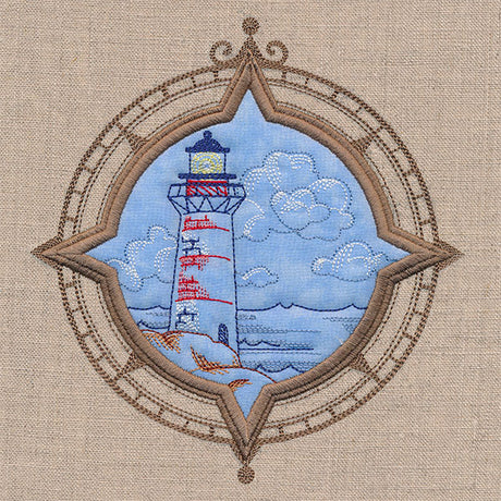 Off the Coast Lighthouse (Batting Applique)