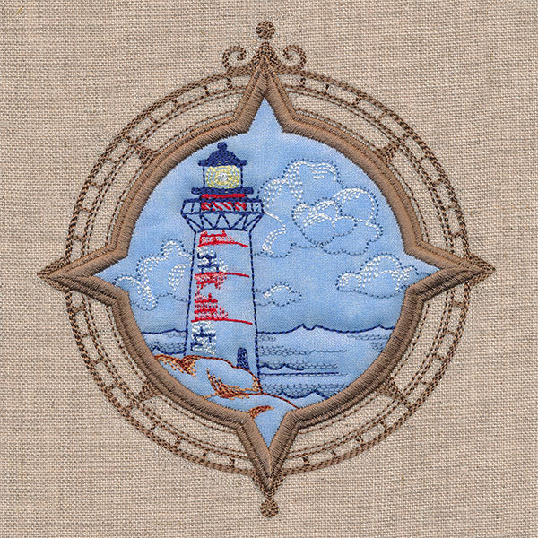 Off the Coast Lighthouse (Batting Applique)