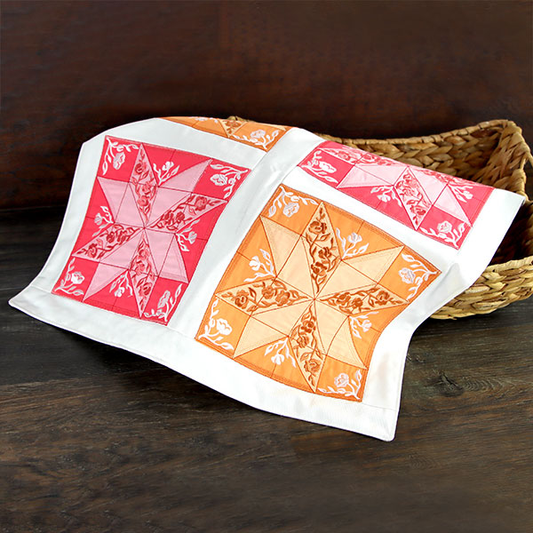 Flowers and Points Quilt Block (In-the-Hoop)