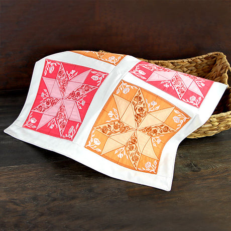 Flowers and Points Quilt Block (In-the-Hoop)