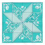 Flowers and Points Quilt Block (In-the-Hoop)