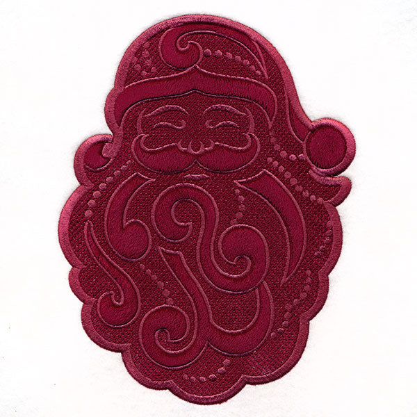Merry Santa (Applique) (Embossed)