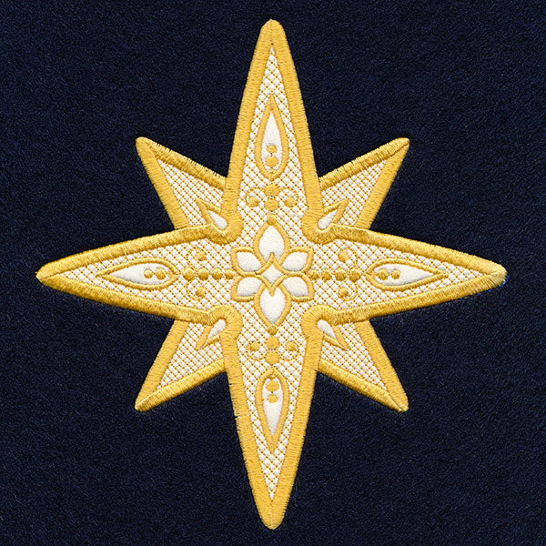 Christmas Star (Applique) (Embossed)
