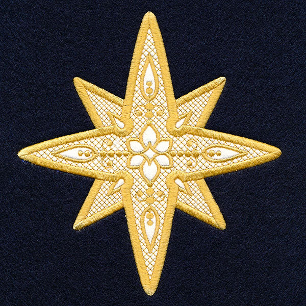 Christmas Star (Applique) (Embossed)