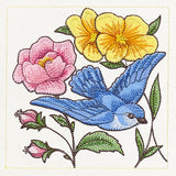 Birdwatching & Dreaming Panel - Top Left (Heirloom Applique)