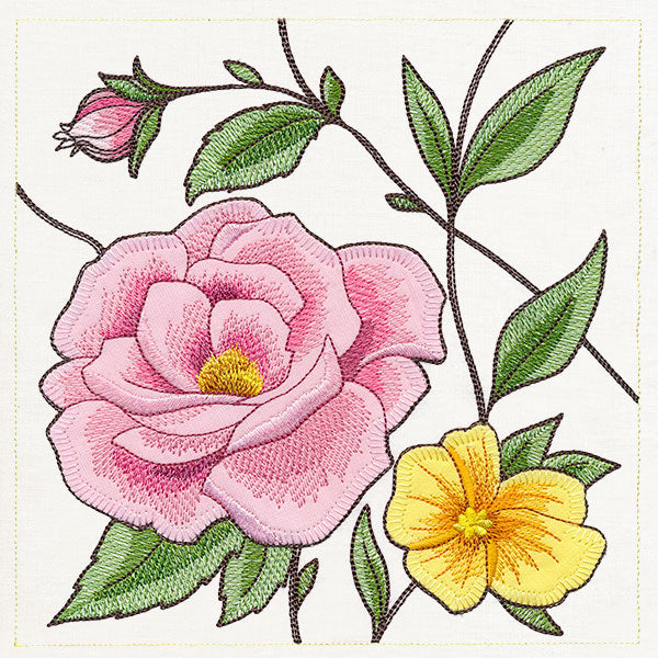 Birdwatching & Dreaming Panel - Middle Left (Heirloom Applique)