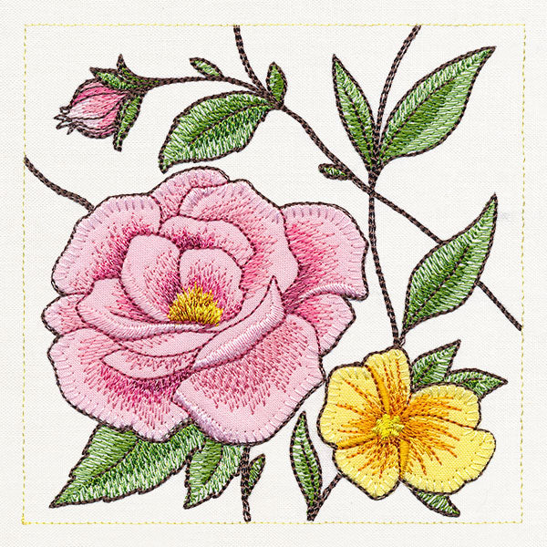 Birdwatching & Dreaming Panel - Middle Left (Heirloom Applique)