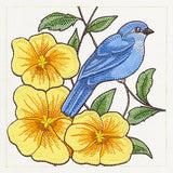 Birdwatching & Dreaming Panel - Bottom Left (Heirloom Applique)