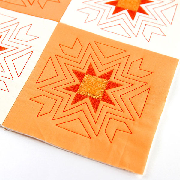 Eight-Point Star Quilt Square (Applique)