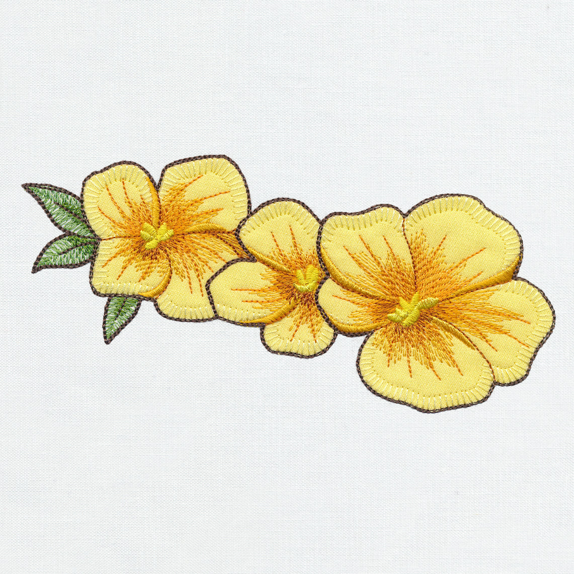 Birdwatching & Dreaming - Yellow Flower Border (Heirloom Applique)
