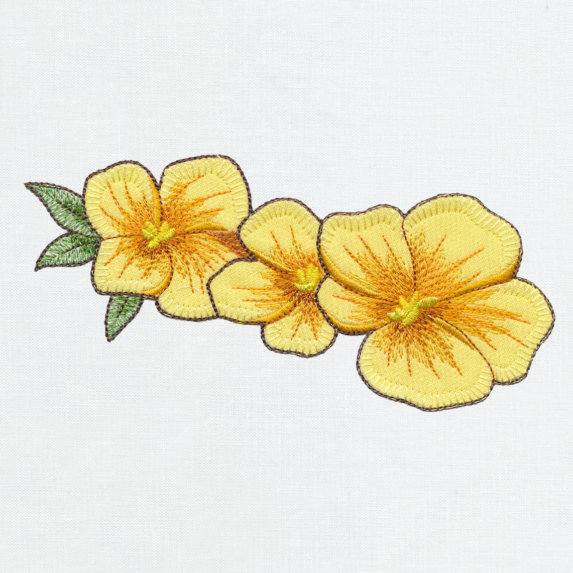 Birdwatching & Dreaming - Yellow Flower Border (Heirloom Applique)