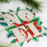 Noel with Poinsettia (Applique)