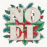Noel with Poinsettia (Applique)