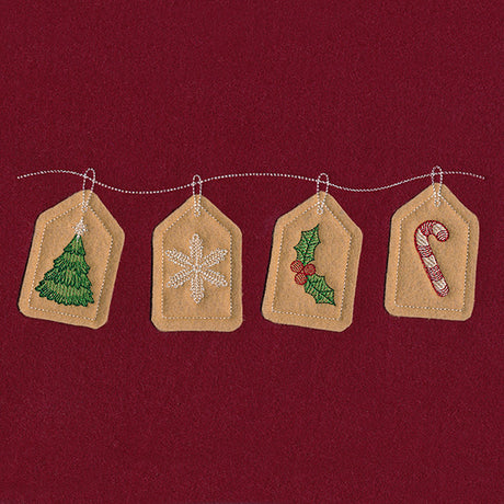 Christmas Tags Border (Applique)